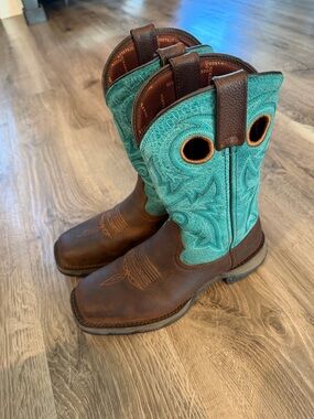 Lady Durango Brown/Blue Women's Work Boot